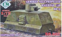 armored self-propelled railroad car BD-41 (UM), сборная модель (другое), scale72