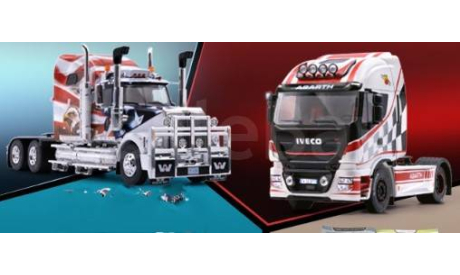 1/43 WESTERN STAR 4900, Iveco Abarth, одним лотом, масштабная модель, Hachette, 1:43