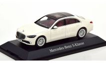 С РУБЛЯ!  Mercedes Benz S-class 2021 W223 AMG-line 1/43 Мерседес-Бенц НОВЫЙ эС класс 1:43 белый / white, масштабная модель, Herpa, Mercedes-Benz, scale43
