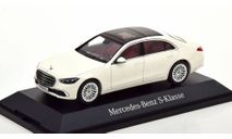 Mercedes Benz S-class 2021 W223 AMG-line 1/43 Мерседес-Бенц НОВЫЙ эС класс 1:43 белый / white, масштабная модель, scale43, Norev, Mercedes-Benz