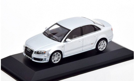 Audi RS4 (B7) 2004 Minichamps 1/43 Ауди РС-4 (В7 / Б7) СЕДАН. Серебристый  металлик / SILVER 1:43, масштабная модель, scale43