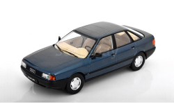 ⬊ Акция-СКИДКА! ⤵ Под ЗАКАЗ! ↪ Audi 80 B3 limousine 1/18  Triple 9  Ауди-80 Б3 1989 Сине-зелён./ Lago Blue 1:18