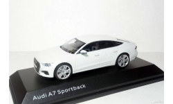 ↪︎ Под ЗАКАЗ! См.ТЕКСТ!!  Audi A7 (C8) Sportback iScale - Kyosho 1/43 Ауди А7 2017 ’спорт-купе’ БЕЛЫЙ  /  WHITE 1:43