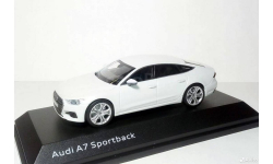 Audi A7 (C8) Sportback iScale - Kyosho 1/43 Ауди А7 2017 ’спорт-купе’ БЕЛЫЙ  /  WHITE 1:43