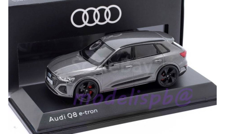 ★⬊ Акция! См.ТЕКСТ! ⤵ Под ЗАКАЗ! ↪ Audi Q8 e-tron 2023 NEW Spark 1/43 Ауди Ку 8 Е-кроссовер 2023 GREY  / серый, масштабная модель, scale43