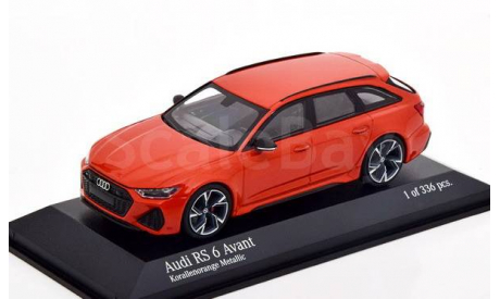 Audi RS6 Avant 2020 NEW Minichamps 1/43 Ауди РС-6 (С8) УНИВЕРСАЛ кораллово-оранжевый  металлик / ORANGE 1:43, масштабная модель, scale43