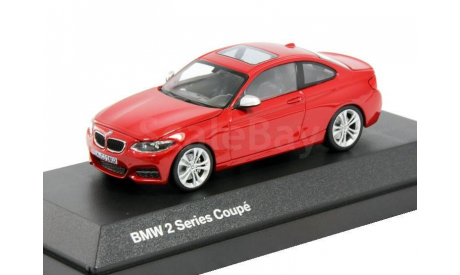 BMW 2er Coupe F22 Minichamps 1:43 --- БМВ 2-series 2014 купе  2дв. RED  / красный, масштабная модель, 1/43