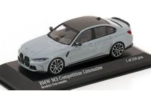 Под ЗАКАЗ! - BMW M3 Competition G80 NEW 2022 Minichamps 1/43 БМВ 3 серии (3er) М3 седан СЕРАЯ 1:43, масштабная модель, scale43