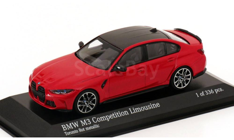 Под ЗАКАЗ! - BMW M3 Competition G80 NEW 2022 Minichamps 1/43 БМВ 3 серии (3er) М3 седан КРАСНАЯ 1:43, масштабная модель, scale43