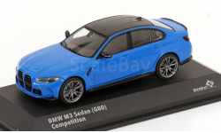 ✔ В наличии! -  BMW M3 (G80) Competition Sedan NEW 2022 Solido 1/43 БМВ 3 серии (3er)  ГОЛУБОЙ / blue 1:43