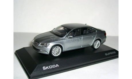 Skoda Superb B8 (Superb-III - NEW) 1/43 - Шкода Суперб-3 - 2015г  1:43 серый / steel gray, масштабная модель, iScale, Škoda