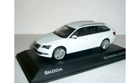 Skoda Superb B8 (Superb-III) combi 1/43 Шкода Суперб Mk3 - 2015г  комби 1:43 БЕЛЫЙ !, масштабная модель, scale43, iScale, Škoda