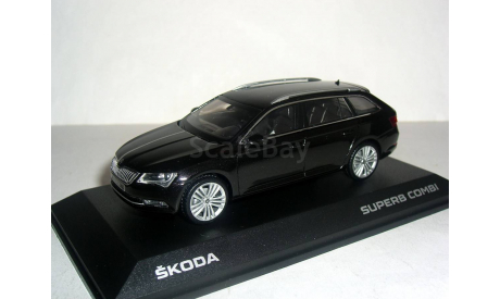 Skoda Superb B8 (Superb-III) combi 1:43 Шкода Суперб-3 - 2015г универсал ЧЁРНЫЙ, масштабная модель, 1/43, i-Scale