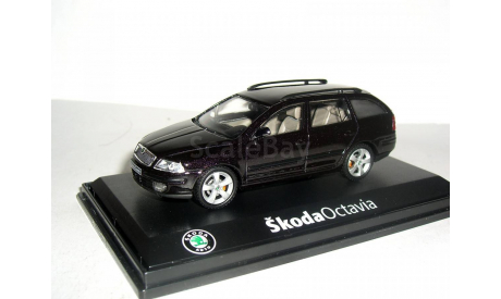 Skoda Octavia A5 combi 2004г 1:43 Abrex --- Шкода Октавия-2 комби - ДОрестайл. ЧЁРНАЯ / black, масштабная модель, 1/43