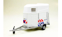 ✔ В наличии!  ∜ - УДВОЮ СКИДКУ См.**... -  Horse transporter trailer 1/43 Прицеп ’коневоз’ д/ перевозки лошадей одноосный 1:43, масштабная модель, Bauer/Cararama/Hongwell, scale43