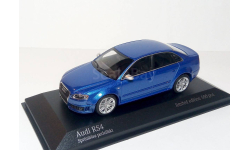 Акция - См.- ни-же! . Audi RS4 B7 2004 blue 1/43 Minichamps Ауди А4 Б7 седан 2004г (Mk3) синий 1:43