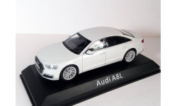 Audi A8L (D5) New limousine 2018  iScale - Kyosho 1/43  Ауди А8Д5 седан 2019 модельного года WHITE / БЕЛЫЙ 1:43