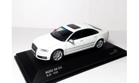 УДВОЮ + !!!   Audi S8 D3 2007 Solido  1/43   Ауди эС-8 Mk2 седан 2007г (2008 модельного года) WHITE  /  БЕЛЫЙ 1:43, масштабная модель, scale43