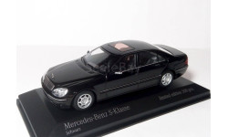 Акция -См ... - Mercedes-Benz W220 S-class 1/43 Мерседес-Бенц S-klasse 1999 ЧЁРНЫЙ / black 1:43