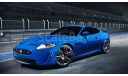 Jaguar XKR-S Coupe 2011 (X150) IXO 1/43 - Ягуар XK -Спорт-Купе R(S) Х150  голубой / Blue 1:43, масштабная модель, scale43