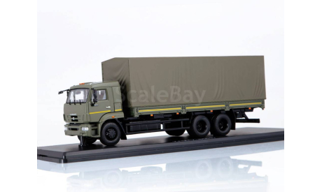 Под ЗАКАЗ!  Камаз 65117 (рестайл 2010) бортовой с тентом 1/43 SSM Kamaz т.зелёный (хаки) 1:43, масштабная модель, Start Scale Models (SSM), scale18