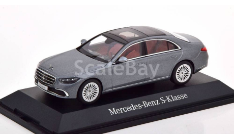Mercedes Benz S-class 2021 W223 AMG-line 1/43 Мерседес-Бенц НОВЫЙ эС класс 1:43 серый / grey, масштабная модель, scale43, Herpa, Mercedes-Benz