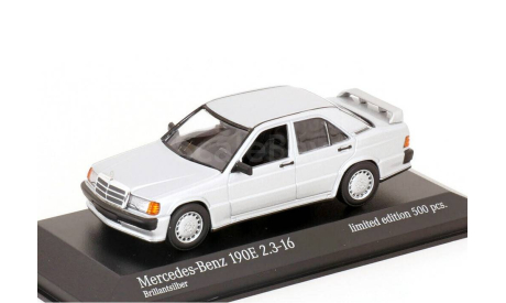 Mercedes-Benz 190E 2,3 16V   1/43 Мерседес W201 серебистый / SILVER 1:43, масштабная модель, Minichamps