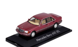 Под ЗАКАЗ! - Mercedes-Benz 600 SEL  W140 Limousine Herpa 1/43 Мерседес-Бенц S-класс 1991 Bordo /  бледно-бордовый 1:43