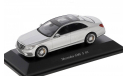 Mercedes-Benz S-class W222 S65 AMG 1/43 - Мерседес лимузин V222 ’АМГ’ S-klasse 1:43 серебрист.металлик, масштабная модель, scale43, Spark