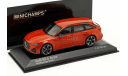 Audi RS6 Avant 2020 NEW Minichamps 1/43 Ауди РС-6 (С8) УНИВЕРСАЛ кораллово-оранжевый  металлик / ORANGE 1:43, масштабная модель, scale43