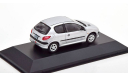 УДВОЮ! - Peugeot 206 XS 1999 hatchback 1/43 Altaya Пежо 206 хэтч 1992 года 1:43 серебристый / SILVER, масштабная модель, scale43