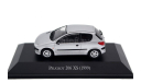 УДВОЮ! - Peugeot 206 XS 1999 hatchback 1/43 Altaya Пежо 206 хэтч 1992 года 1:43 серебристый / SILVER, масштабная модель, scale43