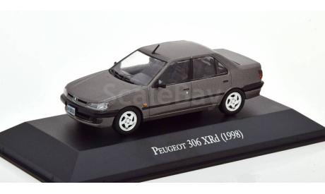 УДВОЮ! - Peugeot 306 XRd 1998 Limousine 1/43 Altaya Пежо 306 седан 1998г 1:43 серо-коричневый / GREY-BROWN, масштабная модель, scale43