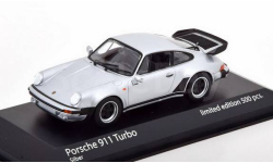 ⬊ Акция-СКИДКА! ⤵ Под ЗАКАЗ! ↪ Porsche 911 (930) Turbo Minichamps 1/43 Порше 911 1977 silver / серебристый 1:43