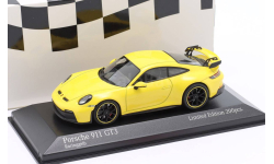 ⬊ Акция-СКИДКА! ⤵ Под ЗАКАЗ! ↪ Porsche 911 (992) GT3 2020 1/43 Minichamps Порше  Порше 911 992 GT3 Жёлтый / Yellow Лимит 1/200 шт!  1:43
