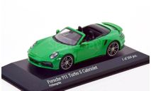 ⬊ Акция-СКИДКА! ⤵ Под ЗАКАЗ! ↪ Porsche 911 (992) Turbo S Cabrio 2020 Мiniсhаmрs 1/43 Green / Зелёный 1:43, масштабная модель, Minichamps, scale43