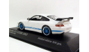 ⬊ SUPER SALE! ⬊ 2дня! до 28.5.⬊ Акция-СКИДКА! ⤵ Porsche 911 (996) GT3 RS 2002  Мiniсhаmрs 1/43 Порше  996 GT-3  RS White + blue  /  Белый + Синий 1:43, масштабная модель, Minichamps, scale43