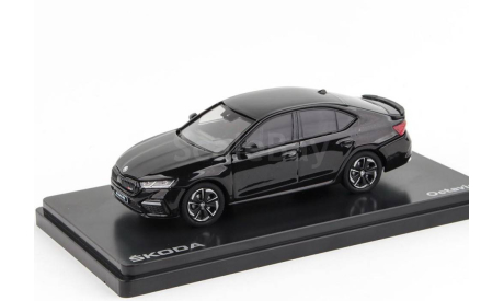 Skoda Octavia A8 RS limousine NEW Abrex  1/43 Шкода Октавия IV РС- седан 2021г Mk4 чёрный металлик / BLACK 1:43, масштабная модель, scale43, Škoda