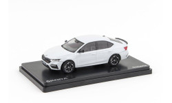 Skoda Octavia A8 RS limousine NEW Abrex  1/43 Шкода Октавия IV РС- седан 2021г Mk4 чёрный металлик / BLACK 1:43
