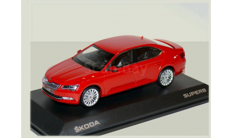 Skoda Superb B8 (Superb-III - NEW) 1/43 - Шкода Суперб-3 - 2015г   1:43 Красный, масштабная модель, scale43, iScale, Škoda