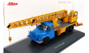 Tatra T148  AD Kran 6x6 Schuco 1/43  Татра Т148 автокран 6х6 жёлтый + синий 1:43, масштабная модель, scale43