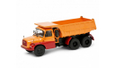 Tatra T148 kpper (dump truck) 1977 года 6x6 Schuco 1/43  Татра Т148 самосвал 1977г 6х6 оранжевый+красный 1:43, масштабная модель, scale43