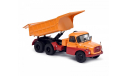 Tatra T148 kpper (dump truck) 1977 года 6x6 Schuco 1/43  Татра Т148 самосвал 1977г 6х6 оранжевый+красный 1:43, масштабная модель, scale43