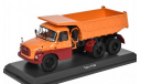 Tatra T148 kpper (dump truck) 1977 года 6x6 Schuco 1/43  Татра Т148 самосвал 1977г 6х6 оранжевый+красный 1:43, масштабная модель, scale43