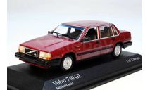 ⬊ СКИДКА!   Volvo 740GL  1/43 Minichamps Вольво 740 GL  1986 Бордовый / Bordo 1:43 Лимит!, масштабная модель, scale43