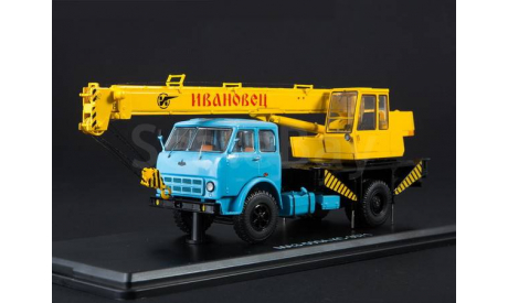 КС-3571 «Ивановец» автокран (шасси 500А) - голубой/жёлтый, масштабная модель, Start Scale Models (SSM), scale43, МАЗ