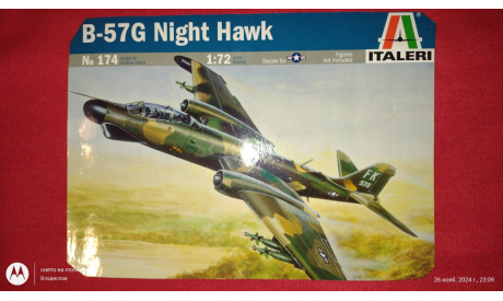 Сборная модель самолета B-57 Night Hawk, сборные модели авиации, Italeri, scale72