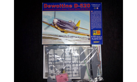 Сборная модель истребителя Dewoitine D-520, сборные модели авиации, RS-Model, scale72