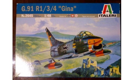 Сборная модель самолёта Fiat G-91 Gina, сборные модели авиации, Italeri, scale48