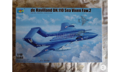 сборная модель самолета Sea Vixen, сборные модели авиации, Trumpeter, scale48